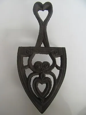 Antique 19th Century Folk Art PA Highly Detailed Heart Cast Iron Trivet • $154.95