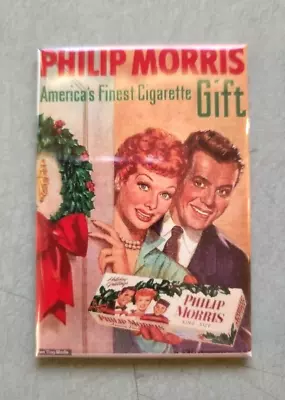 Philip Morris Cigarette Ad Lucille Ball Christmas Fridge Magnet I Love Lucy • $4.99