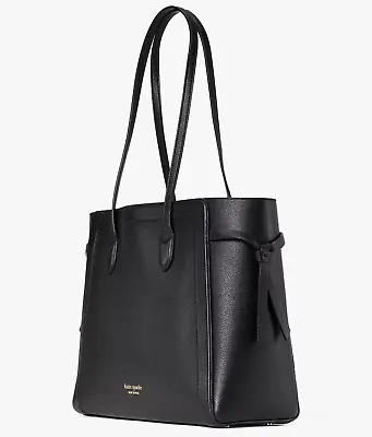 Kate Spade Knott Large Tote Black Leather Bag Purse PXR00451 NWT $298 Retail • $246.26