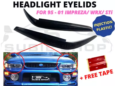 JDM Headlight Eyebrow Eye Lids For 95 - 01 Subaru Impreza WRX STi GC8 Plastic • $69.95