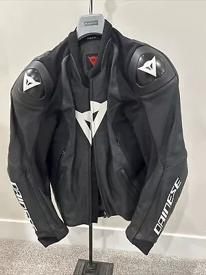 Dainese Sport Pro Perforated Leather Jacket Black/White 54 EU • $219.90