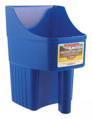 Little Giant 150415 Blue Plastic Design Enclosed Feed Scoop 3 Qt. Capacity • $12.78