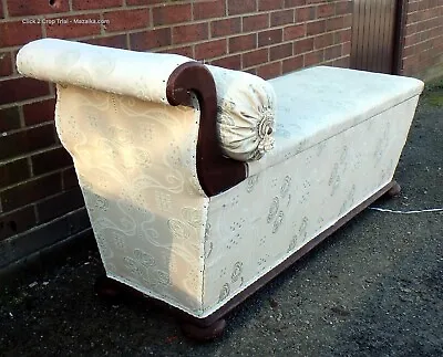 Regency Antique Chaise Longue Scroll End Ottoman Chest Settle Rennie Mackintosh  • £345