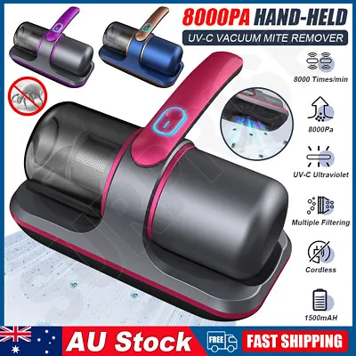 Cordless Handheld Vacuum Cleaner UV Dust Mite Remover Bed Blanket Bed Mattress • $58.49