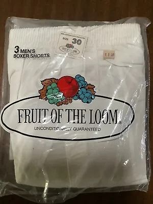 Vintage Fruit Of The Loom 1978 Vintage Deadstock Men's Boxer Shorts Size 30 • $25.75