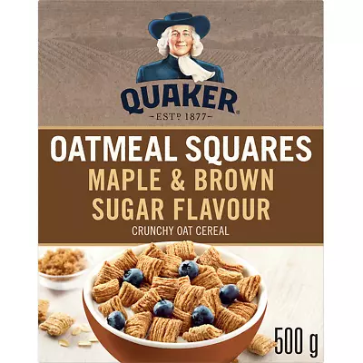 2-Pack Quaker Oatmeal Squares Maple & Brown Sugar Flavour Cereal • $39.98