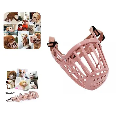 £5.72 • Buy Puppy Muzzle Adjustable Quick Release Buckle Medium Pet Dog Wire Basket