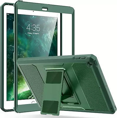 MoKo IPad 9.7 Case - Heavy Duty Shockproof Built-in Screen Protector Green • $24.49
