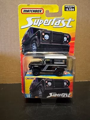 2006 Matchbox #18 Land Rover Defender 90 Black Superfast L.e. Nib Condition • $6