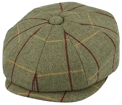 Newsboy Hat Tweed Baker Boy Cap Flat Caps Gatsby Hats • £14.99