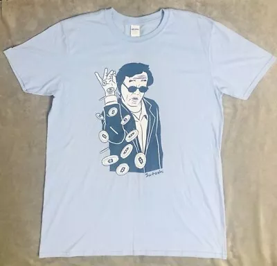 Bitcoin Satoshi Light Blue Men's T-Shirt - Excellent Condition - Free Postage! • $29.99