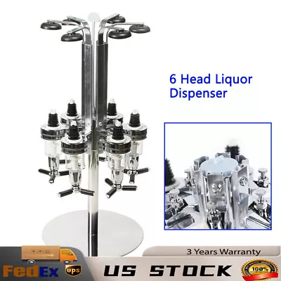 6 Head Liquor Dispenser 25ml Bottle Beverage Bar Wall Alcohol Cocktail Wine Beer • $37.05