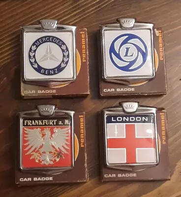 LOT Of (4) Vintage Renamel London Mercedes Frankfurt Leyland Car Badge Emblems • $185