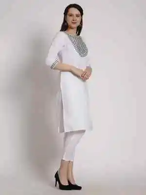 Beautiful Embroidery Kurti Pant Set Indian Women's Kurta Pajama Set Clothes • $66.03