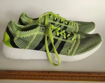 Men's Adidas Element Refine M21449 Tricot Lime Green Running Shoes Size 12 • $23.99
