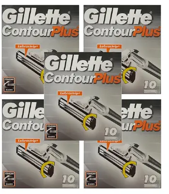 Gillette Contour Plus Razor Blades 50 Cartridges - FITS ALL ATRA RAZORS • $84.29