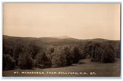 C1910's Bird's Eye View Mt. Monadnock Sullivan NH RPPC Photo Unposted Postcard • $14.98