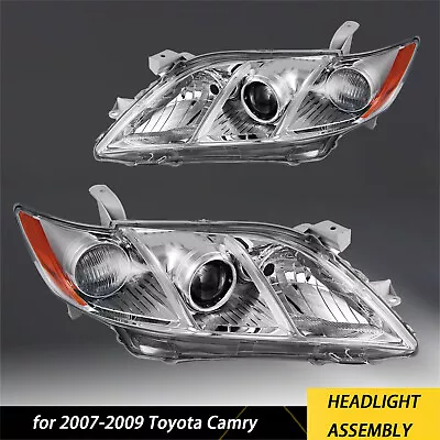 Chrom Projector Headlights Assembly Headlamp For 2007 2008 2009 Toyota Camry KAC • $89.99