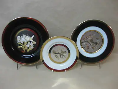 3 The Art Of Chokin Plates ~ Hummingbird / Bird Decoration ~ 24KT Gold • £12.99