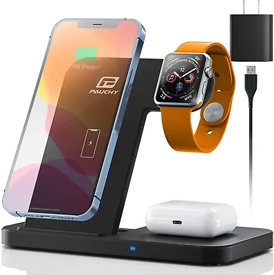 3in1 Wireless Charger 3 In 1 Charging Station For Apple IPhones 14 13 12 IWatch • $15.99