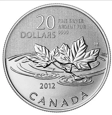 Canada 2012 FAREWELL TO THE PENNY $20 Pure Silver Maple Leaf Leaves FULL OGP! • $26.95