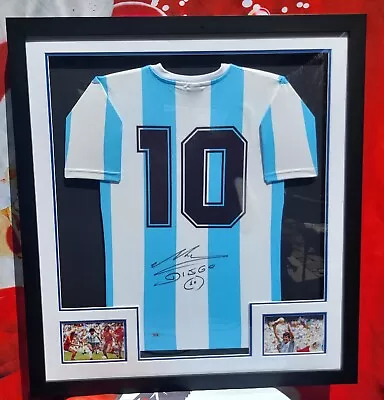 Framed Diego Maradona Signed Argentina Shirt 1986 World Cup • $3500