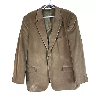 Saddlebred Corduroy Blazer Jacket Sport Coat Mens 48R Brown Cotton 2 Button • $25