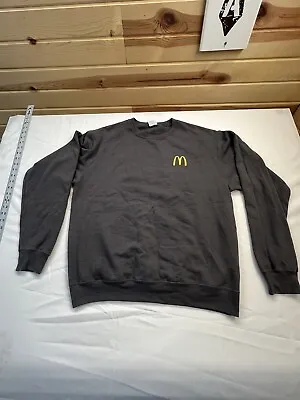 Vintage McDonald’s Crew Employee Only Sweatshirt Crewneck Small 50/50 Black 90’s • $24.95