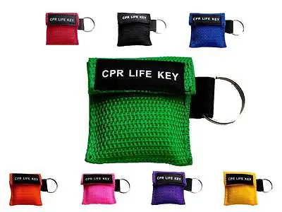 CPR Life Key / Resusitation Face Shield In Key Ring Pouch Ambulance 999 • £3.49