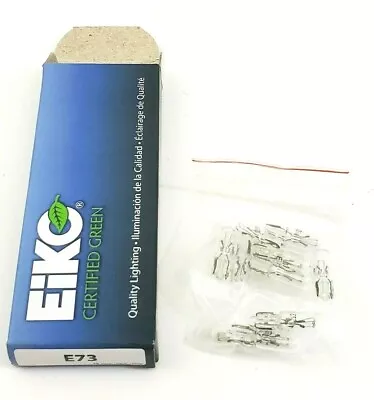 Box Of 10 Eiko E73 Miniature Lamps 14 Volt 80mA Wedge Base T1-1/2 • $10.99