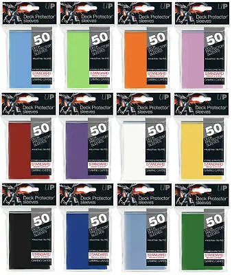 ULTRA PRO STANDARD CARD SLEEVES 50 Card Cases MTG Magic Pokemon Cards Deck   • £3.46