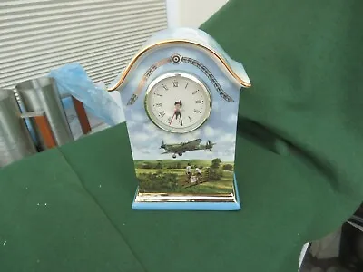 Bradex Limited Edition 'heroes Of The Sky' Heirloom Porcelain Quartz Clock • £34.99