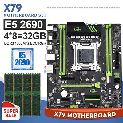 X79 Motherboard Set LGA2011 Combos With Xeon E5 2690 CPU 4* 8GB DDR3 Memory RAM • $239.97