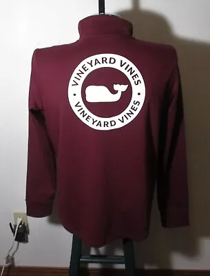 Men's VINEYARD VINES Burgundy Long Sleeve 1/2 Zip Golf Jersey Size L • $28.80