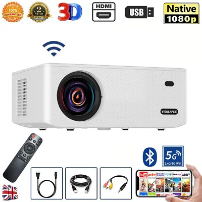 4K Projector 23000LMS 1080P 3D 5G WiFi Bluetooth Video Home Theater 250  Display • £99.99