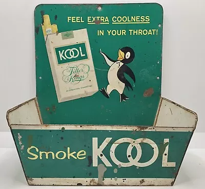 Vintage KOOL Menthol Cigarettes Metal Penguin Advertisement Store Display • $50