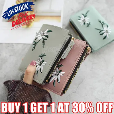 £4.76 • Buy Women Short Small Money Purse Wallet Ladies Leather Folding Coin Card Holder UK