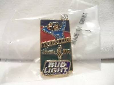 Vintage Bud Lite Volley Ball Olympic Games Pin In Atlanta 1996 NIP • $12.50