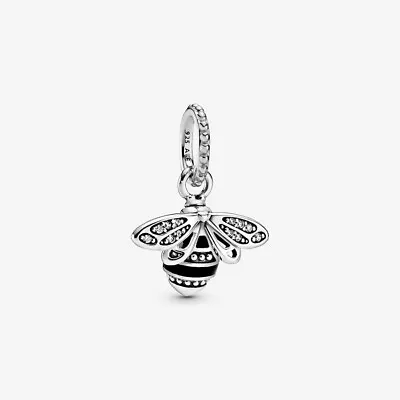 PANDORA Sparkling Queen Bee Silver Pendant - 398840C01 • £23.87