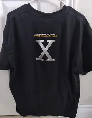 Mac OS X Panther Release T-shirt (2003) Size XL • $10.93
