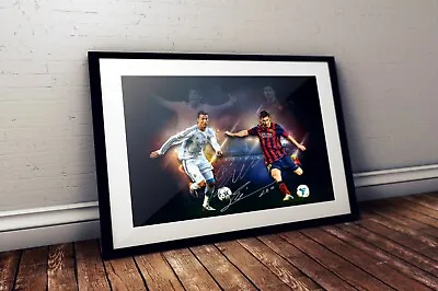 $71.55 • Buy Cristiano Ronaldo VS Lionel Messi Dual Autographed Poster Print. A3 A2 A1 Sizes