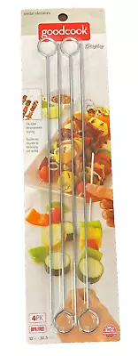 Good Cook Flat Metal Skewer Chrome Plated 4 Pack • $7