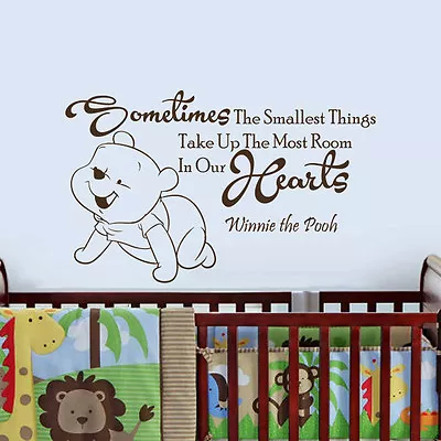 Winnie The Pooh Wall Decal Quote Sometimes The Smallest Things Baby Room NS808  • $19.99