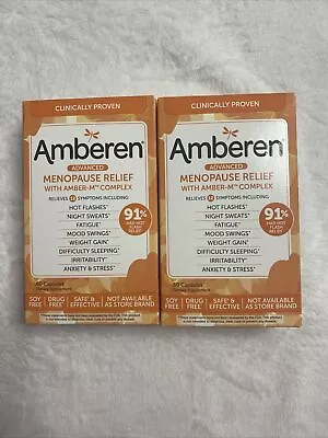 2 Pack Amberen Multi-Symptom Menopause Relief 60 Caps X 2 = 120 New Exp 2025+ • $34.95