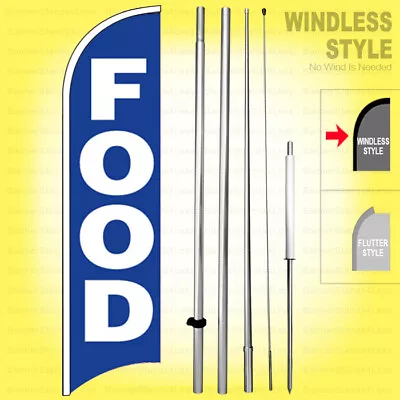 FOOD - Windless Swooper Flag Kit 15' Feather Banner Sign  Bb-h • $64.95