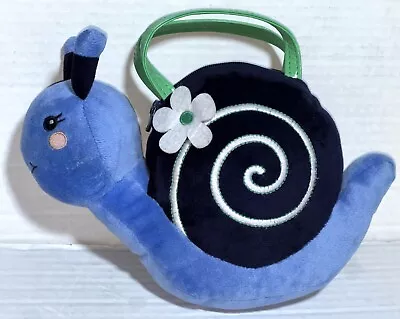 Gymboree Spring Prep Line Blue Snail Plush Stuffed Purse Toy Bag Handbag 2016 • $14.20