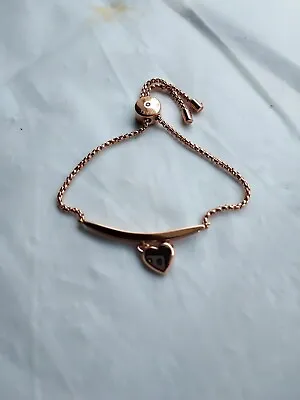 Michael Kors Iconic Heart Rose Gold-Tone Slider Bracelet • $24.95
