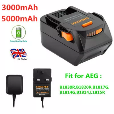 £46.91 • Buy 18V Li-ion Battery For AEG L1815R B1820R B1814G BS18G BSS18C BSB18C 3.0Ah/5.0Ah