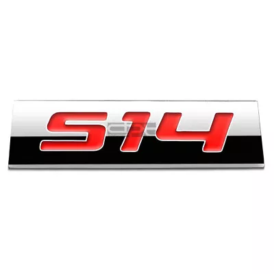 Fit S14 Metal Grill Trunk Emblem Decal Logo Trim Badge 3D Polish Red Lettering • $6.28