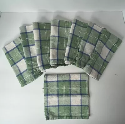 Lot Of 8 Vintage Napkins Cotton Plaid Summer Every Day • $15